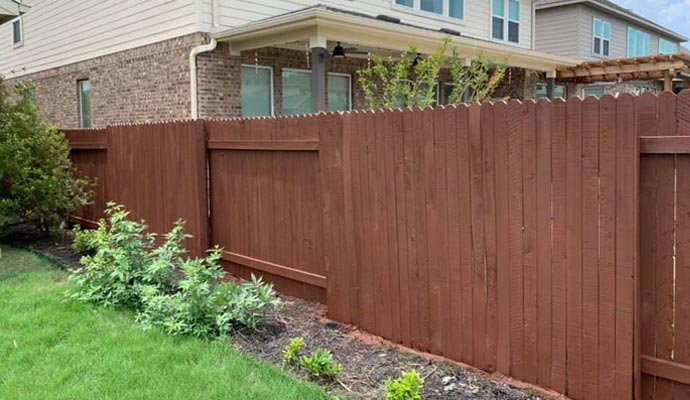An installed fence