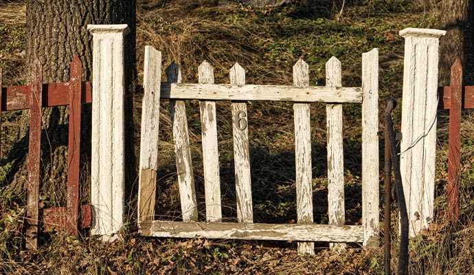 Old wooden fence