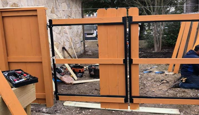 Fence gate installation
