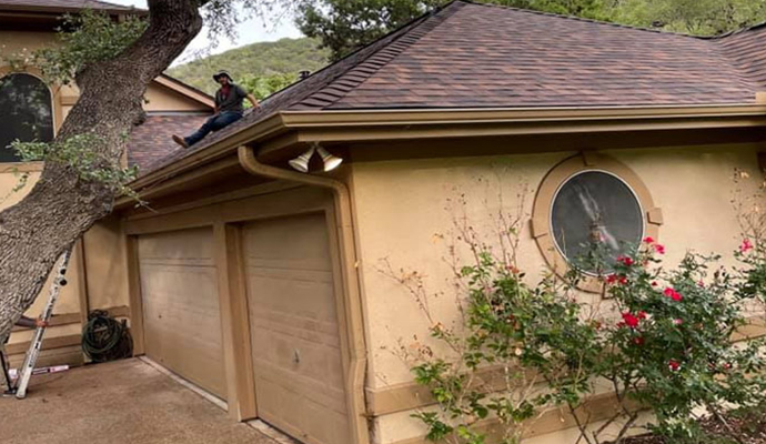 Beautiful residential house featuring a fully restored gutter system