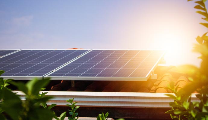 Installed solar panel