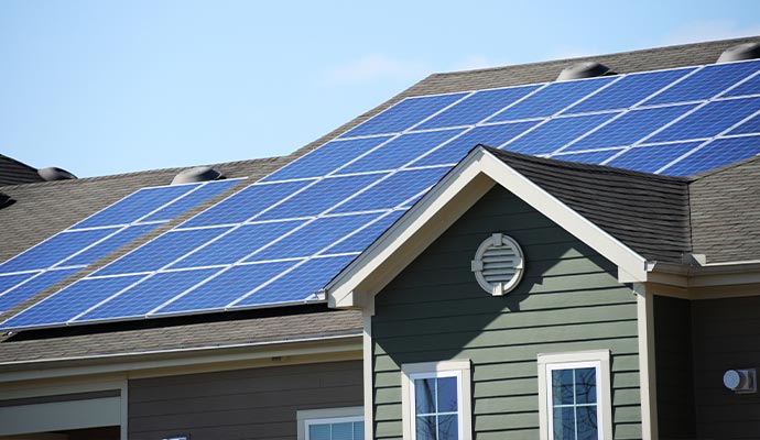 Installed solar panel