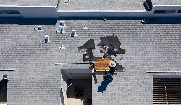 Visible holes on roof Visible holes on roof