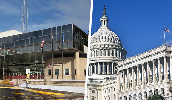 collage of municipal and government building