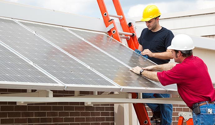 repairing solar panel
